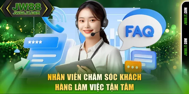 Nhân viên JW88 sẽ chăm sóc khách hàng làm việc tận tâm Nhân viên JW88 sẽ chăm sóc khách hàng làm việc tận tâm