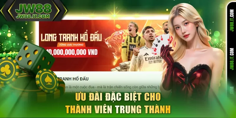 Ưu đãi đặc biệt cho thành viên JW88 trung thành